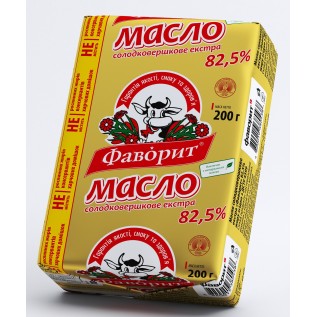 масло солодковершкове Фаворіт. 82,5%