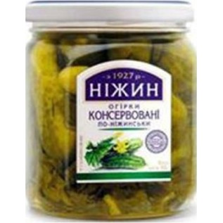 Огірки консервовані Ніжин. 450гр.
