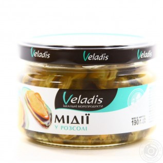 Мідії в розсолі, Veladis, скло, 200гр.