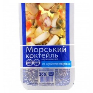 Морський коктейль, кальмар, Водний мир. пластик, 120гр.