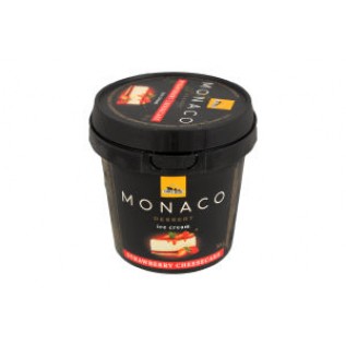 Морозиво MONACO DESSERT, Полуничний чізкейк 0,07/24 пласт.ст. 