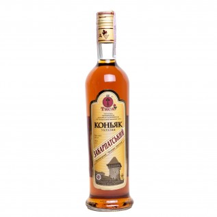 Коньяк Закарпатський 4 зiрки, УКЗ  0,5 л 