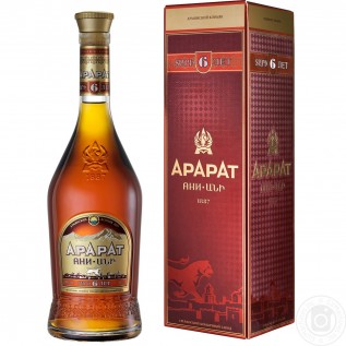 Коньяк АрАрАт Ани. 6 років, 0,5л, 40%