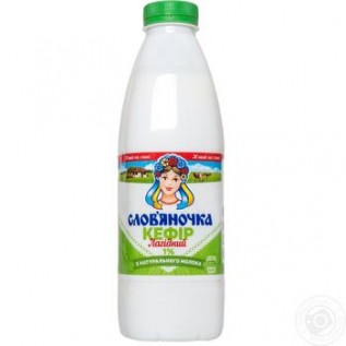 Кефір Слов'яночка, 1%, бут. 880гр.